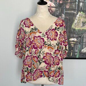 NWOT Nicole Miller Colorful Bohemian Top XL